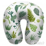Travel Pillow Tropical Memory Foam U Neck Pillow for Lightweight Support in Airplane Car Train Bus - B07V87BXCF